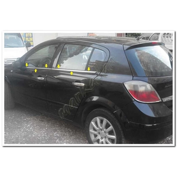 Opel Astra H HB Krom Cam Çıtası 2004-2013 4 Parça Paslanmaz Çelik ürün görseli