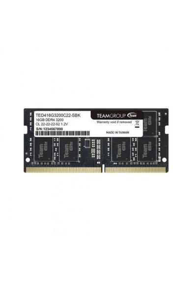 TEAM 16gb Ddr4 3200mhz Cl22 Notebook Ram Elıte Ted416g3200c22-s01