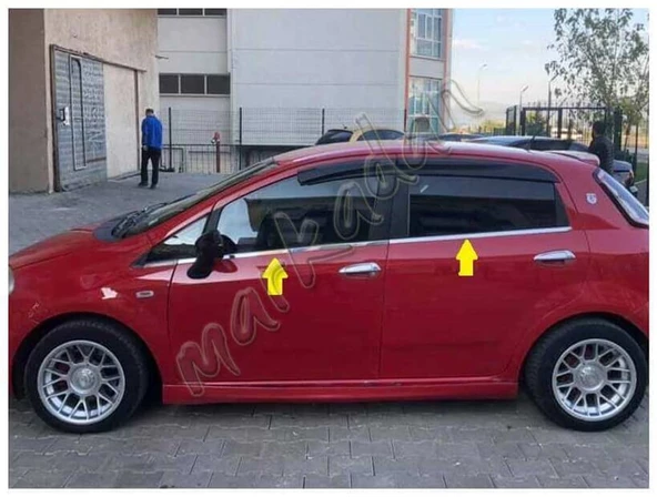 Fiat Grande Punto Krom Cam Çıtası 2006-2017 6 Parça Paslanmaz Çelik - Resim 3
