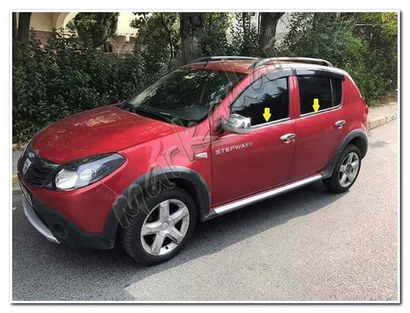 Dacia Sandero Krom Cam Çıtası 2006-2012 4 Parça Paslanmaz Çelik - Resim 2