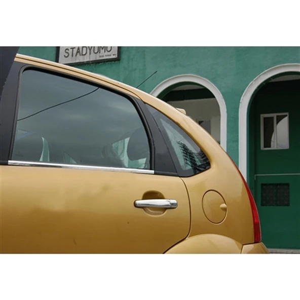 Citroen C3 Krom Cam Çıtası 2002-2009 4 Parça Paslanmaz Çelik ürün görseli