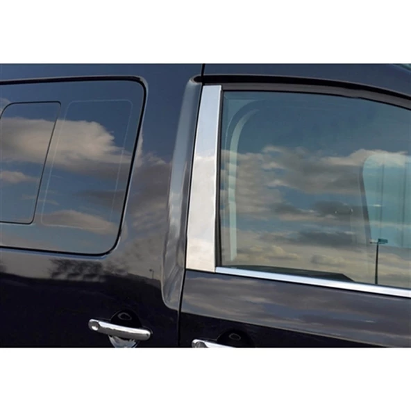 VW Caddy Krom Kapı Direği 2004-2014 2 Parça Paslanmaz Çelik - 3