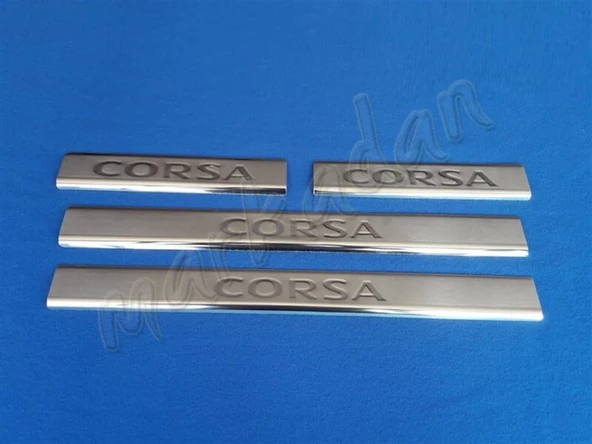 Opel Corsa C Krom Kapı Eşiği 2000-2006 4 Parça Paslanmaz Çelik