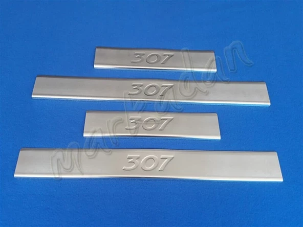 Peugeot 307 Krom Kapı Eşiği 2001-2008 4 Parça Paslanmaz Çelik ürün görseli