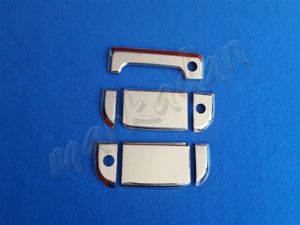 VW T4 Caravelle Krom Kapı Kolu 1995-2003 3 Kapı 7 Parça Paslanmaz Çelik ürün görseli