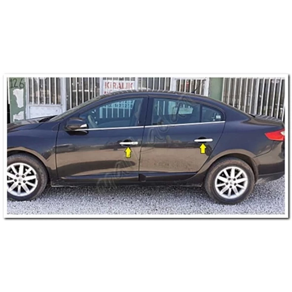 Renault Fluence Krom Kapı Kolu 2010-2016 4 Kapı Paslanmaz Çelik - Resim 3
