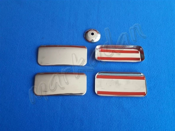 Ford Transit Krom Kapı Kolu 2003-2013 4 Kapı 5 Parça Paslanmaz Çelik - Resim 2