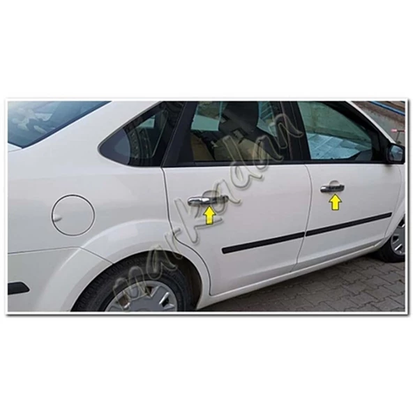 Ford Focus Sedan Krom Kapı Kolu 2005-2011 4 Kapı Paslanmaz Çelik - Resim 3