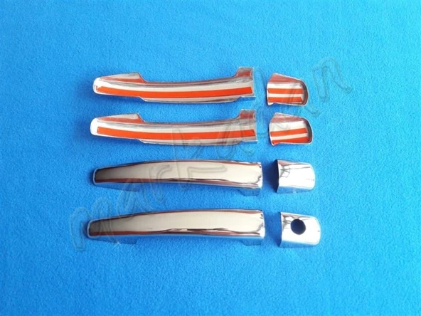 Citroen Jumpy Krom Kapı Kolu 2007-2016 4 Kapı Paslanmaz Çelik - Resim 2