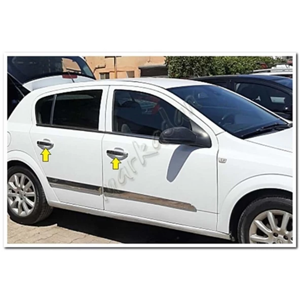Opel Astra H HB Krom Kapı Kolu 2004-2013 4 Kapı Paslanmaz Çelik - Resim 4