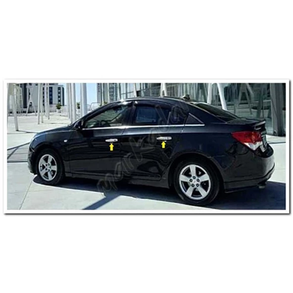 Chevrolet Cruze Sedan Krom Kapı Kolu 2009-2016 4 Kapı Paslanmaz Çelik - Resim 3