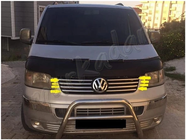 VW T5 Transporter Krom Ön Panjur 2003-2010 8 Parça Paslanmaz Çelik ürün görseli