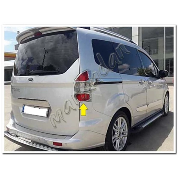 Ford Tourneo Courier Krom Stop Çerçevesi 2014-2023 2 Parça Abs Krom - Resim 3