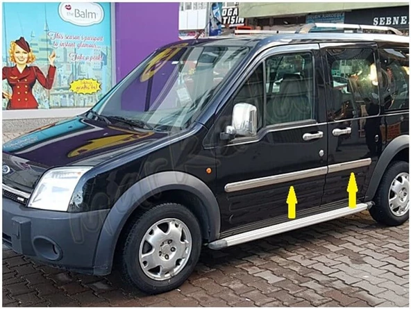 Ford Connect Krom Yan Kapı Çıtası 2002-2014 4 Parça Paslanmaz Çelik - Resim 3