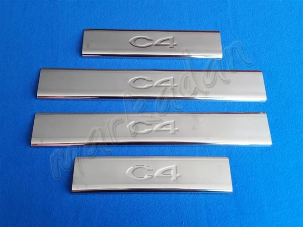 Citroen C4 Krom Kapı Eşiği 2010-2020 4 Parça Paslanmaz Çelik ürün görseli