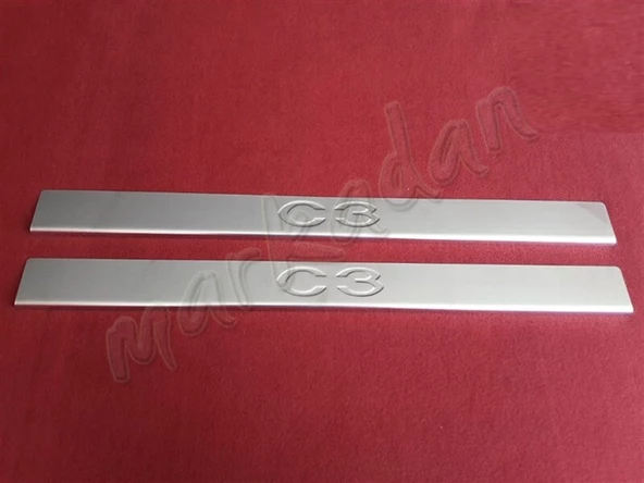 DB Chrome Citroen C3 Coupe Krom Kapı Eşiği 2002-2009 2 Parça P.Çelik ürün görseli