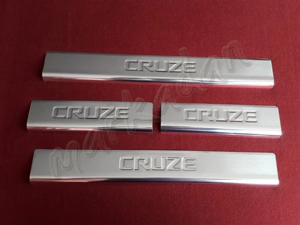 DB Chrome Chevrolet Cruze Krom Kapı Eşiği 2009-2016 4 Parça P.Çelik