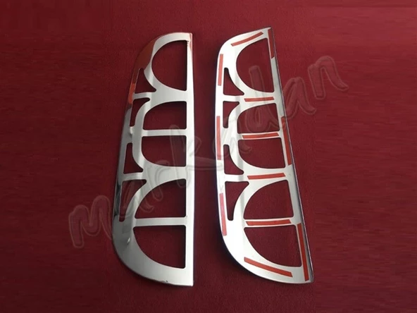 DB Chrome Fiat Doblo Stop Çerçeve Nikelajı 2006-2012 2 Parça P.Çelik - Resim 2