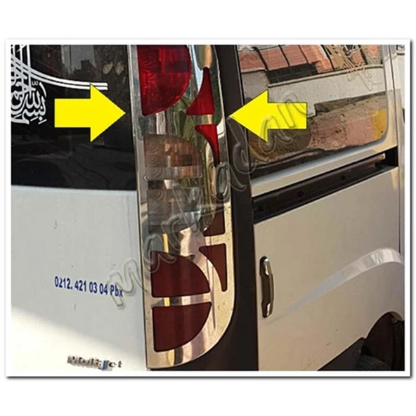 DB Chrome Fiat Doblo Stop Çerçeve Nikelajı 2006-2012 2 Parça P.Çelik - Resim 3