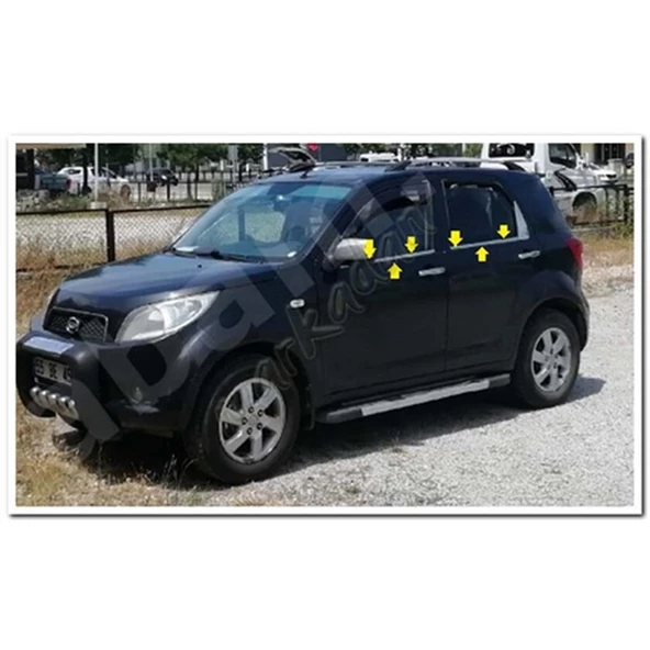 DB Chrome Daihatsu Terios Cam Çıtası Nikelajı 2006-2017 4 Parça P.Çelik ürün görseli
