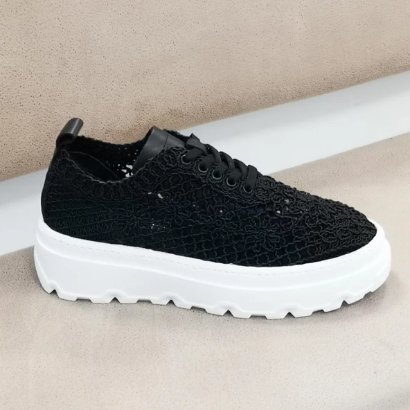 Janestt Kadın Örgü Ortapedik Taban Ayakkabı 131-9016 - 6