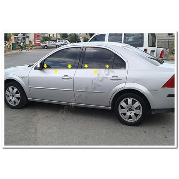 DB Chrome Ford Mondeo Cam Çıtası Nikelajı 2001-2007 4 Parça P.Çelik ürün görseli