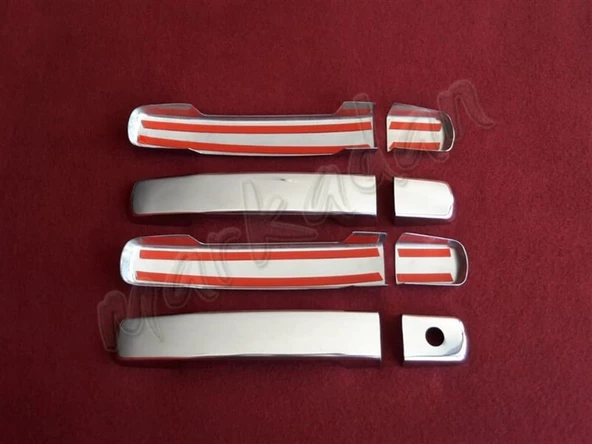 DB Chrome Nissan Qashqai Sensörsüz Kapı Kolu Nikelajı 2007-2014 4 Kapı P.Çelik - Resim 2