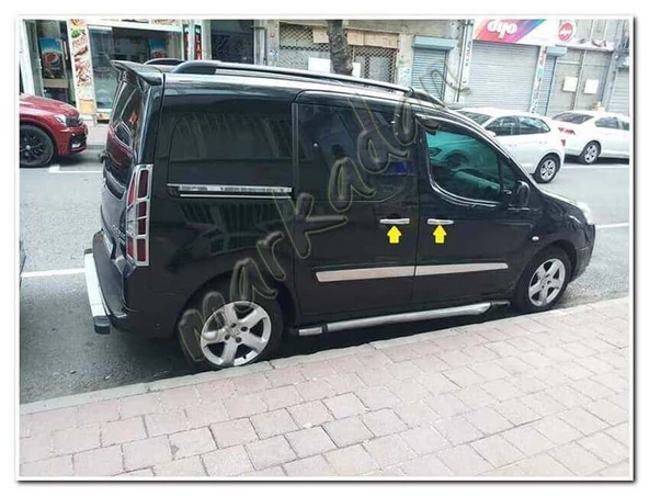 DB Chrome Peugeot Partner Tepee Kapı Kolu Nikelajı 2008-2018 4 Kapı P.Çelik - Resim 3