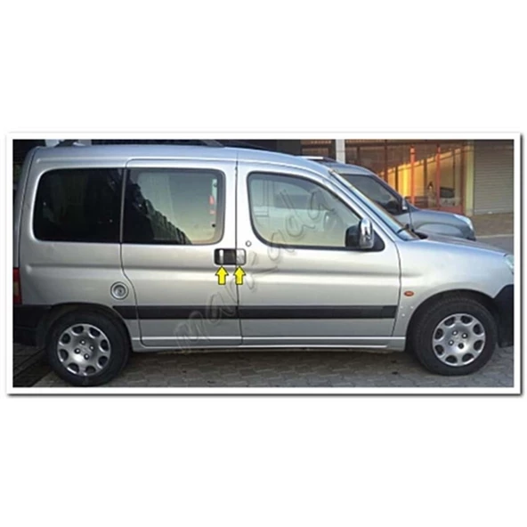 DB Chrome Peugeot Partner Kapı Kolu Nikelajı 1996-2008 4 Kapı P.Çelik - Resim 3
