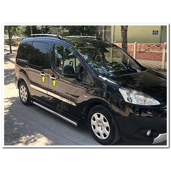 DB Chrome Peugeot Partner Tepee Kapı Kolu Nikelajı 2008-2018 4 Kapı P.Çelik - Resim 4