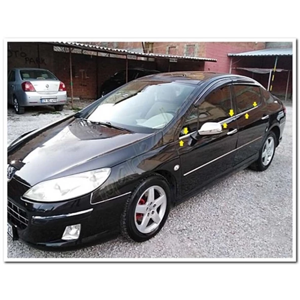 DB Chrome Peugeot 407 Cam Çıtası Nikelajı 2004-2010 4 Parça P.Çelik - Resim 3
