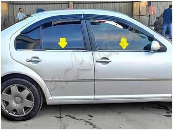 DB Chrome VW Bora Cam Çıtası Nikelajı 1998-2004 4 Parça P.Çelik - Resim 2