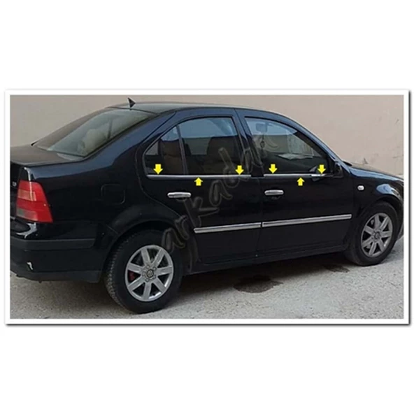 DB Chrome VW Bora Cam Çıtası Nikelajı 1998-2004 4 Parça P.Çelik ürün görseli