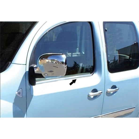 DB Chrome Renault Kangoo Cam Çıtası Nikelajı 1997-2007 2 Parça P.Çelik