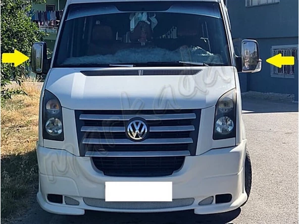 DB Chrome VW Crafter Krom Ayna Kapağı 2006-2017 2 Parça Abs Krom - Resim 3