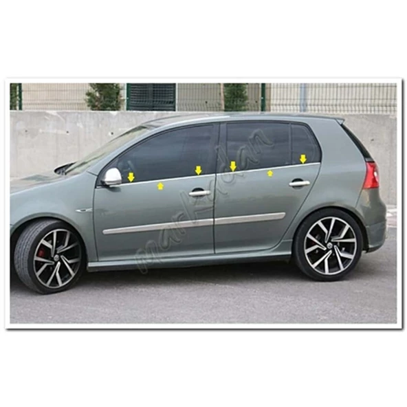DB Chrome VW Golf 5 Cam Çıtası Nikelajı 2004-2009 4 Parça P.Çelik ürün görseli