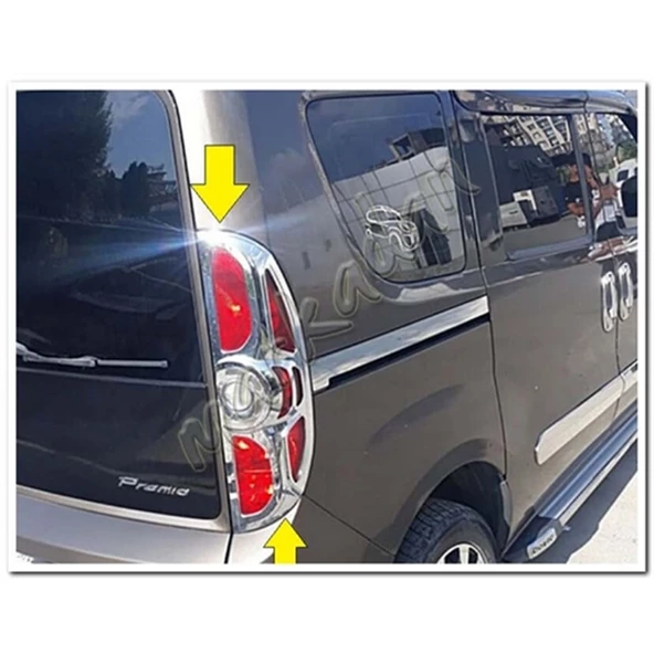 DB Chrome Fiat Doblo Stop Çerçevesi 2010-2014 2 Parça Abs Krom - Resim 3