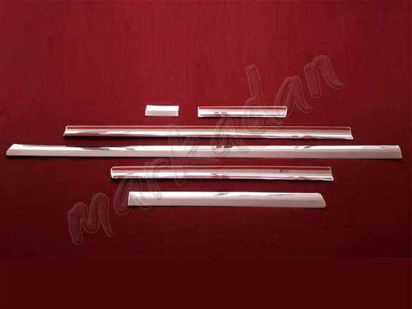 DB Chrome VW T5 Transporter Uzun Şasi Tek Sürgülü Krom Yan Kapı Çıtası 2003-2014 6 Parça P.Çelik - Resim 2