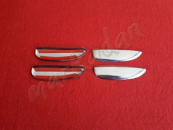 Markadan Renault Clio 2 Krom Kapı Kolu 1999-2009 4 Kapı Paslanmaz Çelik - Resim 2