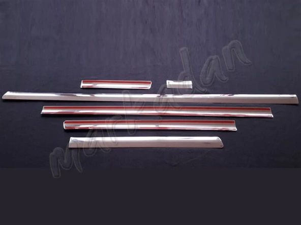 Markadan VW T6 Transporter Uzun Şasi Tek Sürgülü Krom Yan Kapı Çıtası 2015-2024 6 Parça Paslanmaz Çelik - Resim 2