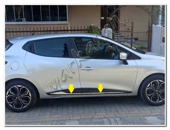 DB Chrome Renault Clio 4 Krom Yan Kapı Çıtası 2012-2020 4 Parça P.Çelik