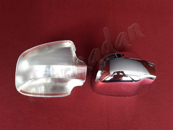 DB Chrome Dacia Logan Mcv Krom Ayna Kapağı 2013-2020 2 Parça Abs Krom - Resim 2