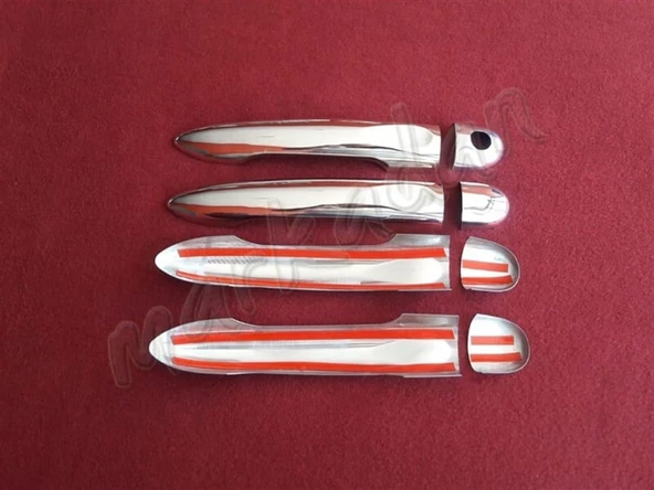 DB Chrome Renault Captur Kapı Kolu Nikelajı 2013-2019 4 Kapı P.Çelik - Resim 2