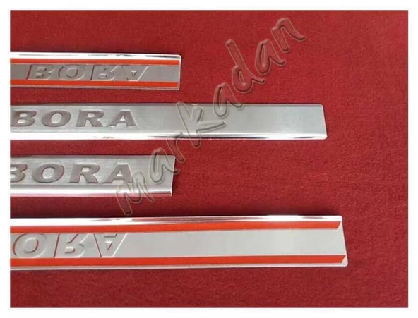 DB Chrome VW Bora Krom Kapı Eşiği 1998-2004 4 Parça P.Çelik - Resim 2
