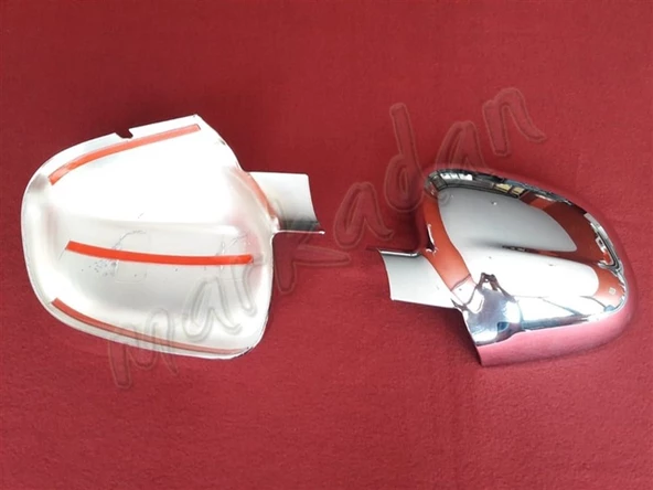 DB Chrome Renault Kangoo Krom Ayna Kapağı 2013-2020 2 Parça Abs Krom - Resim 2