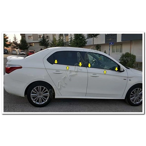 DB Chrome Citroen C-Elysee Cam Çıtası Nikelajı 2012-2024 4 Parça P.Çelik ürün görseli