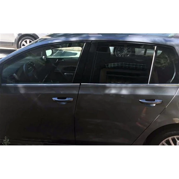Markadan VW Golf 6 Krom Cam Çıtası 2009-2012 6 Parça Paslanmaz Çelik ürün görseli