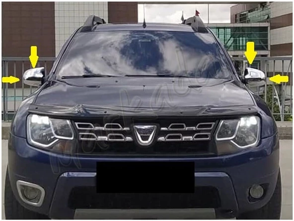 Markadan Dacia Duster Krom Ayna Kapağı 2012-2017 2 Parça Abs Krom - Resim 4