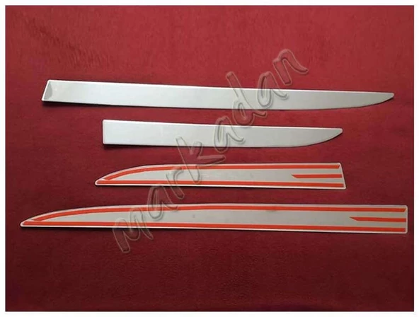 DB Chrome Hyundai Tucson Krom Geniş Yan Kapı Çıtası 2015-2020 4 Parça P.Çelik - Resim 2