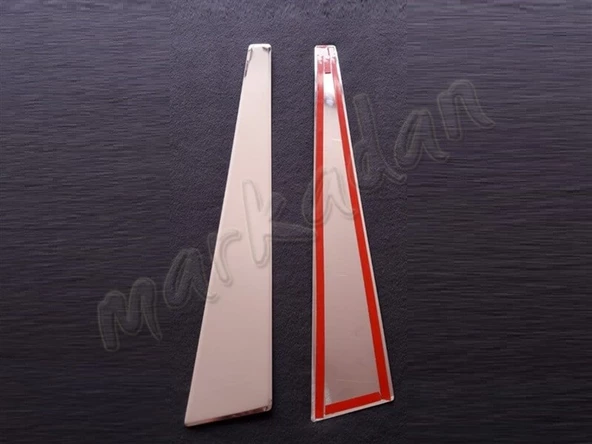 Markadan Renault Megane 2 Kapı Direği 2004-2010 2 Parça Paslanmaz Çelik - Resim 2